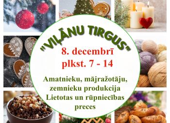 Viļānu tirgus aicina decembrī 