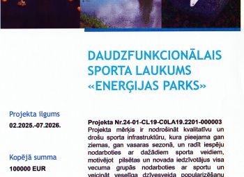 Viļānos tiks veidots daudzfunkcionālais sporta laukums "Enerģijas parks" 